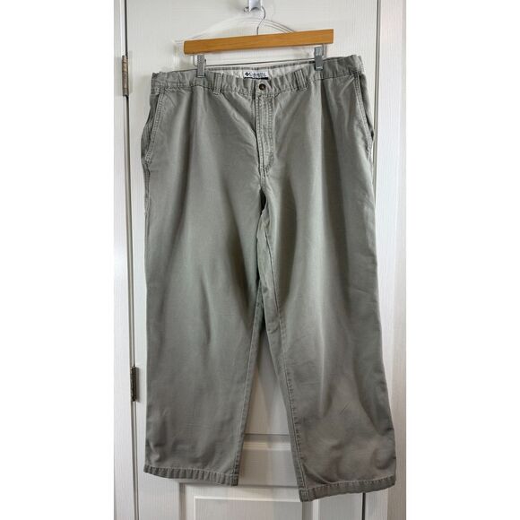 Columbia Men's Gray Cotton Canvas Utility Workwear Hiking Pants Size 40 x 30 - Picture 1 of 11